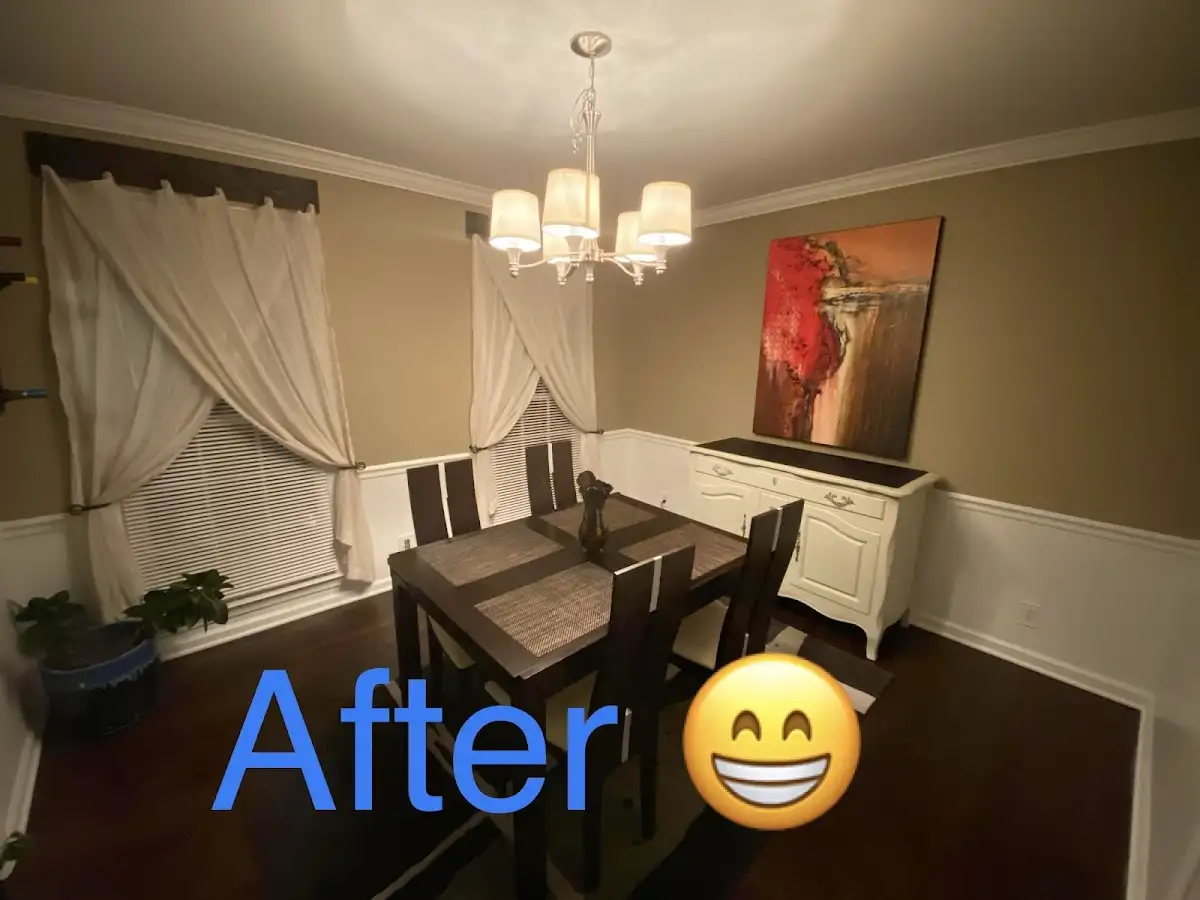 Professional dining room restoration after water damage in North Potomac
