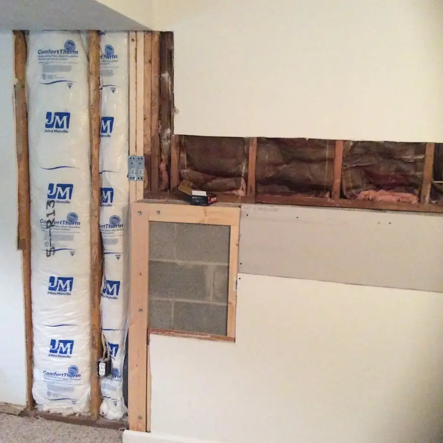 Wall insulation replacement during Structural Drying in North Potomac